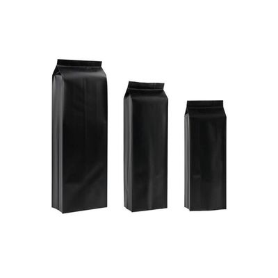 qualità  500g Gusset Foil Coffee Powder Package Moisture Proof Matte Black Single Side Bag With Valve fabbrica