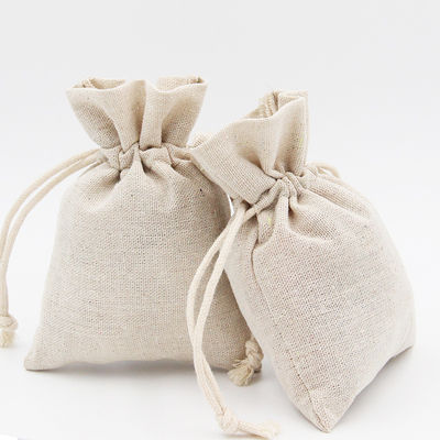 Wholesale Natural Eco-Friendly Rope Handle Coffee Bean Storage Burlap Drawstring Pouch Bag